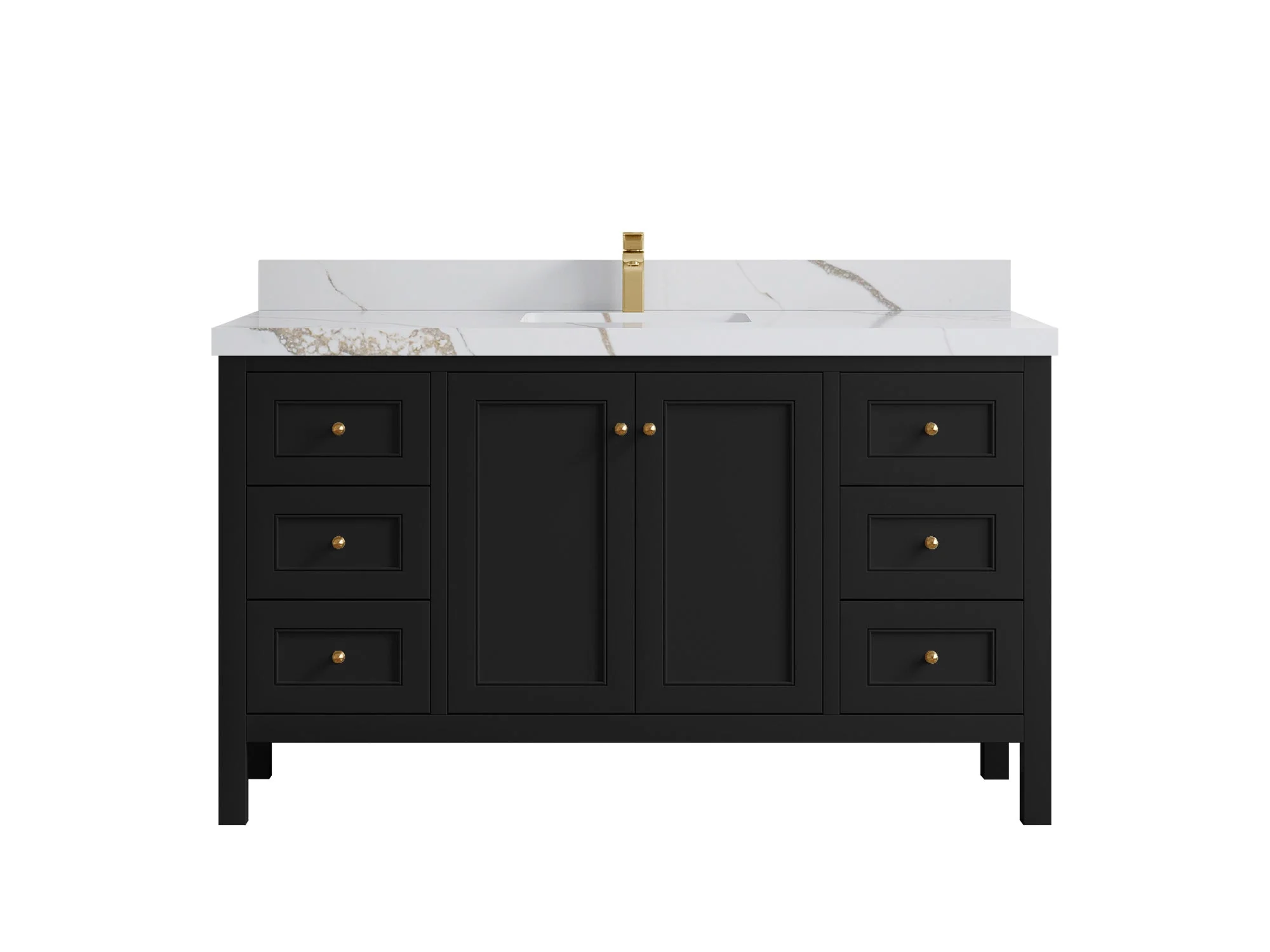Nashville 60 in. W x 22 in. D Single Sink Bathroom Vanity - Image 37