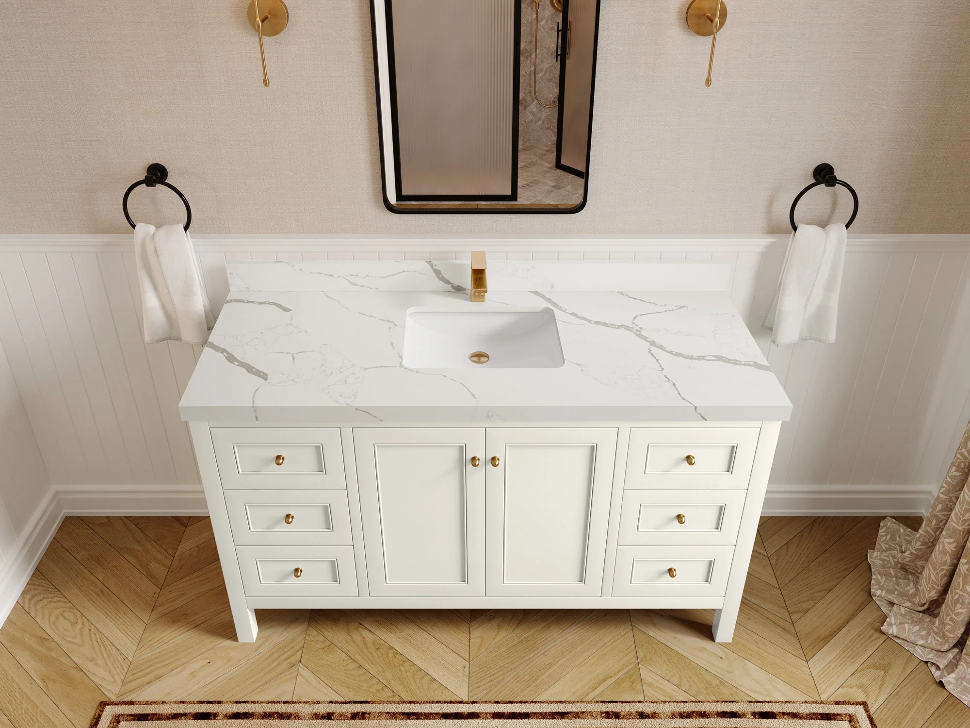 Nashville 60 in. W x 22 in. D Single Sink Bathroom Vanity - Image 20