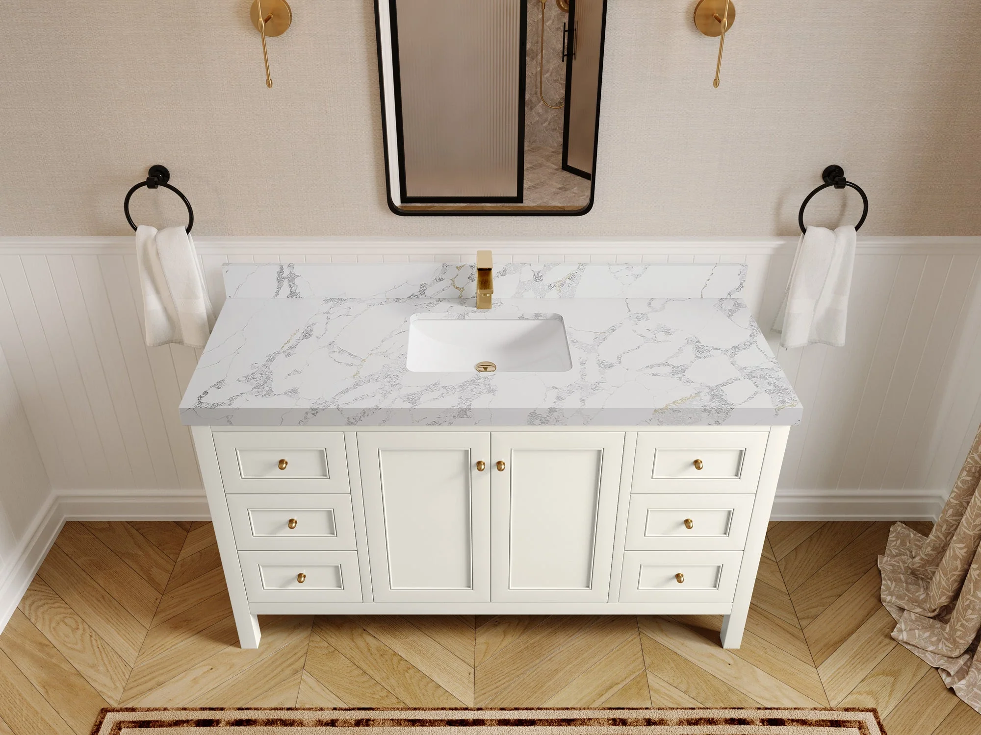 Nashville 60 in. W x 22 in. D Single Sink Bathroom Vanity - Image 24