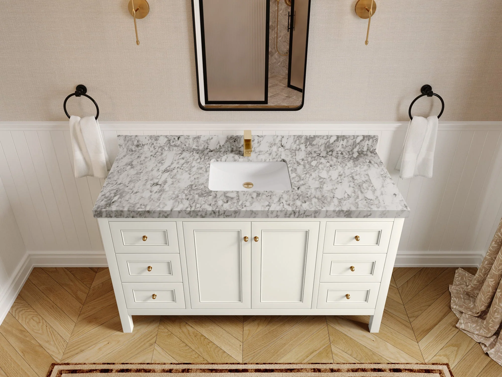 Nashville 60 in. W x 22 in. D Single Sink Bathroom Vanity - Image 28