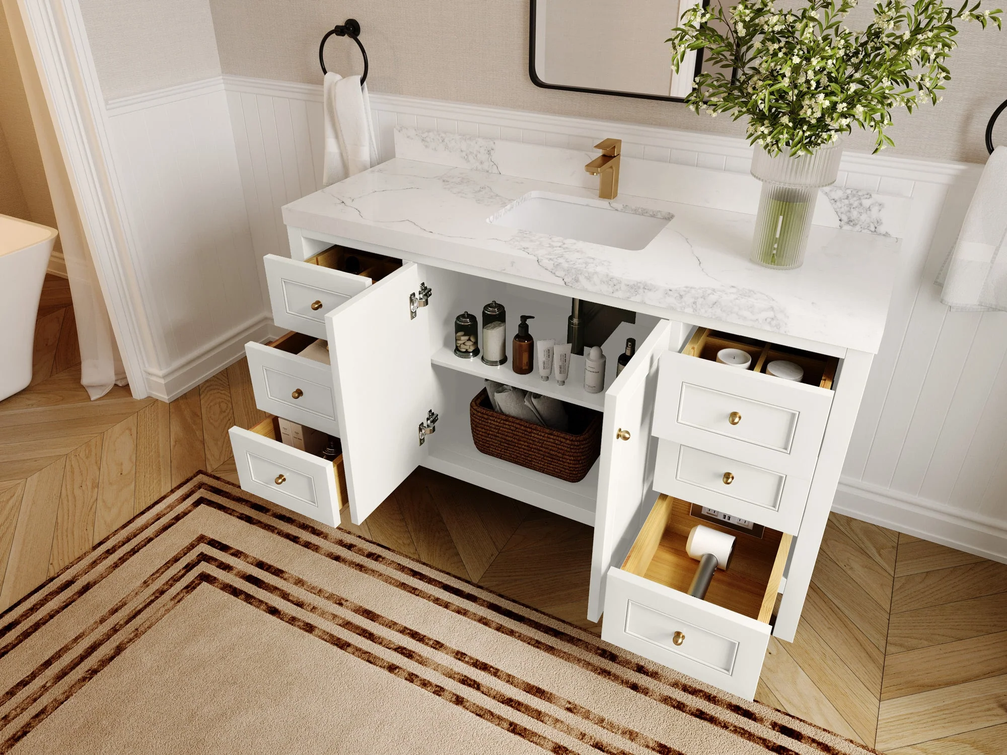 Nashville 60 in. W x 22 in. D Single Sink Bathroom Vanity - Image 3