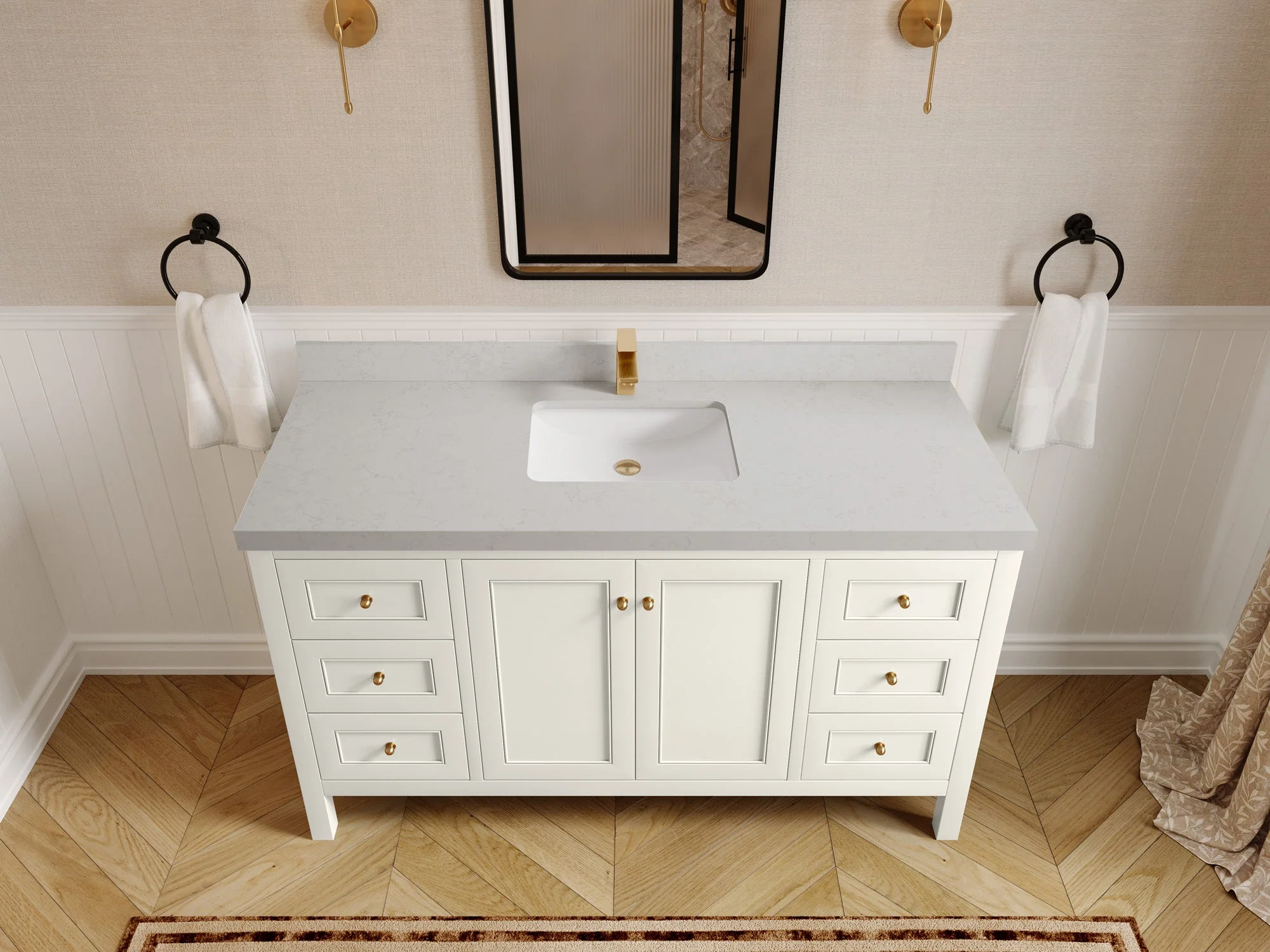 Nashville 60 in. W x 22 in. D Single Sink Bathroom Vanity - Image 30