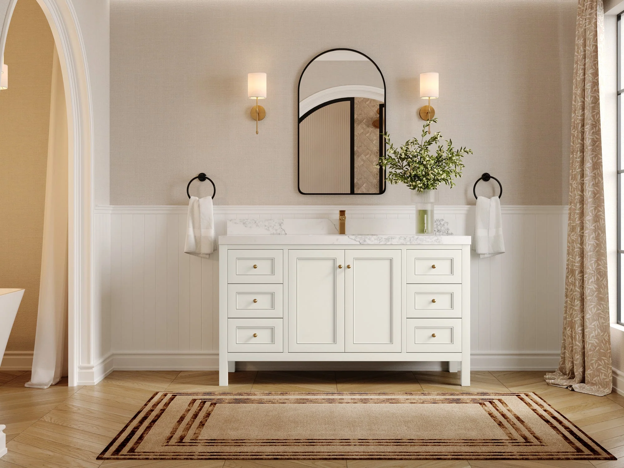 Nashville 60 in. W x 22 in. D Single Sink Bathroom Vanity - Image 4