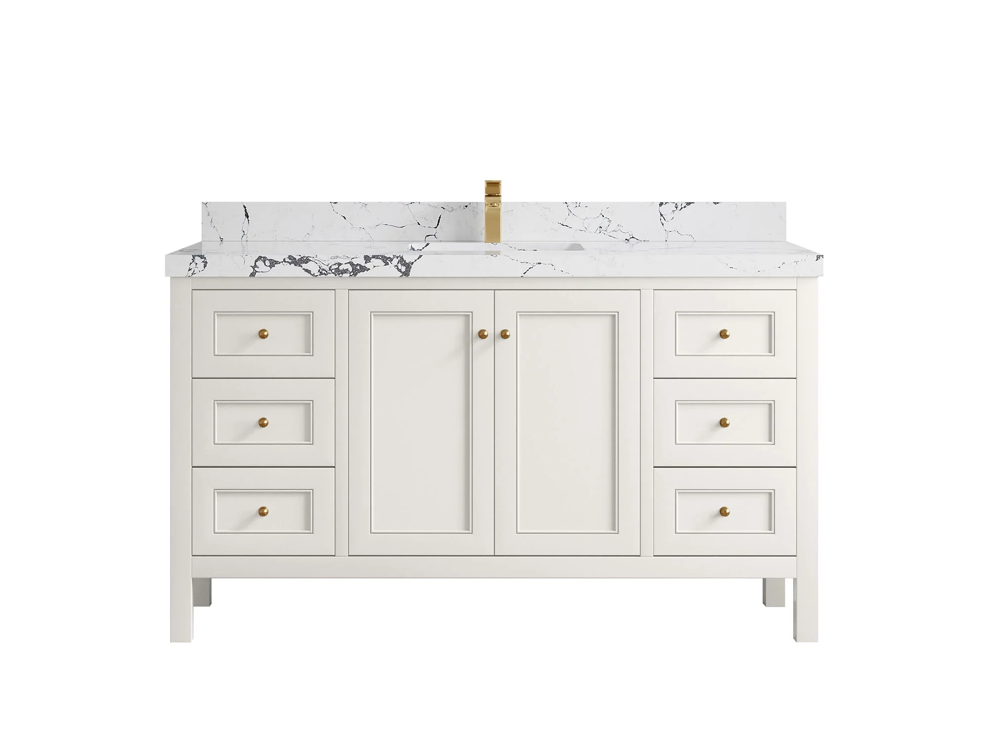 Nashville 60 in. W x 22 in. D Single Sink Bathroom Vanity - Image 49