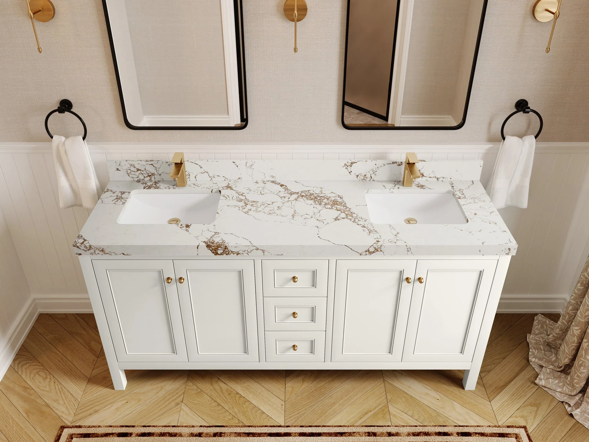 Nashville 72 in. W x 22 in. D Double Sink Bathroom Vanity - Image 20