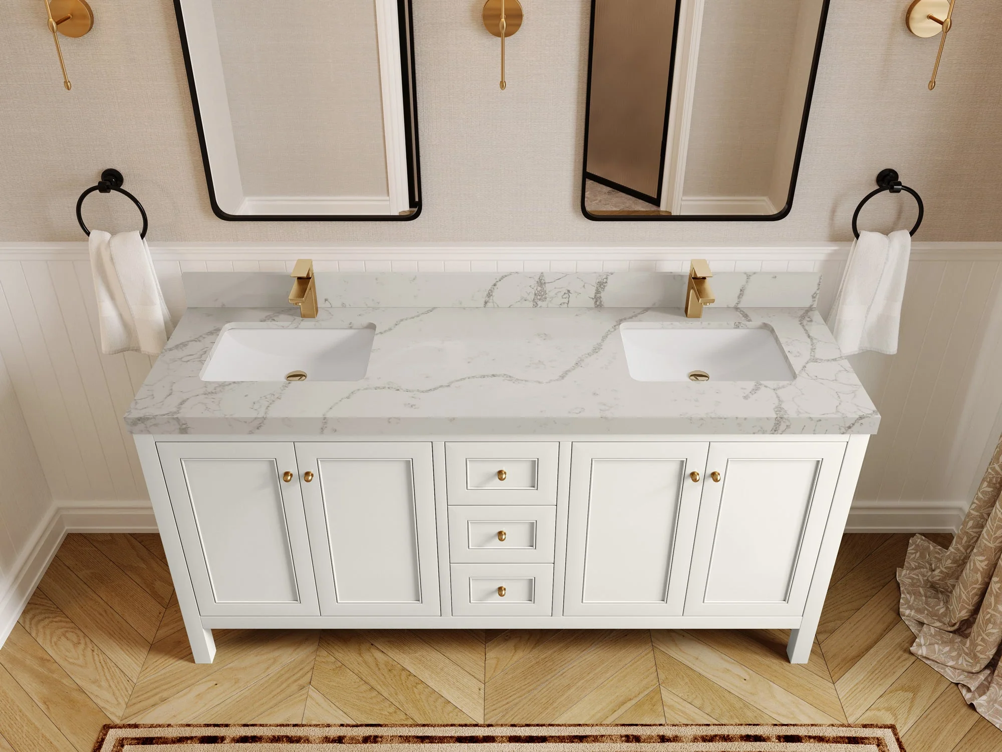 Nashville 72 in. W x 22 in. D Double Sink Bathroom Vanity - Image 24