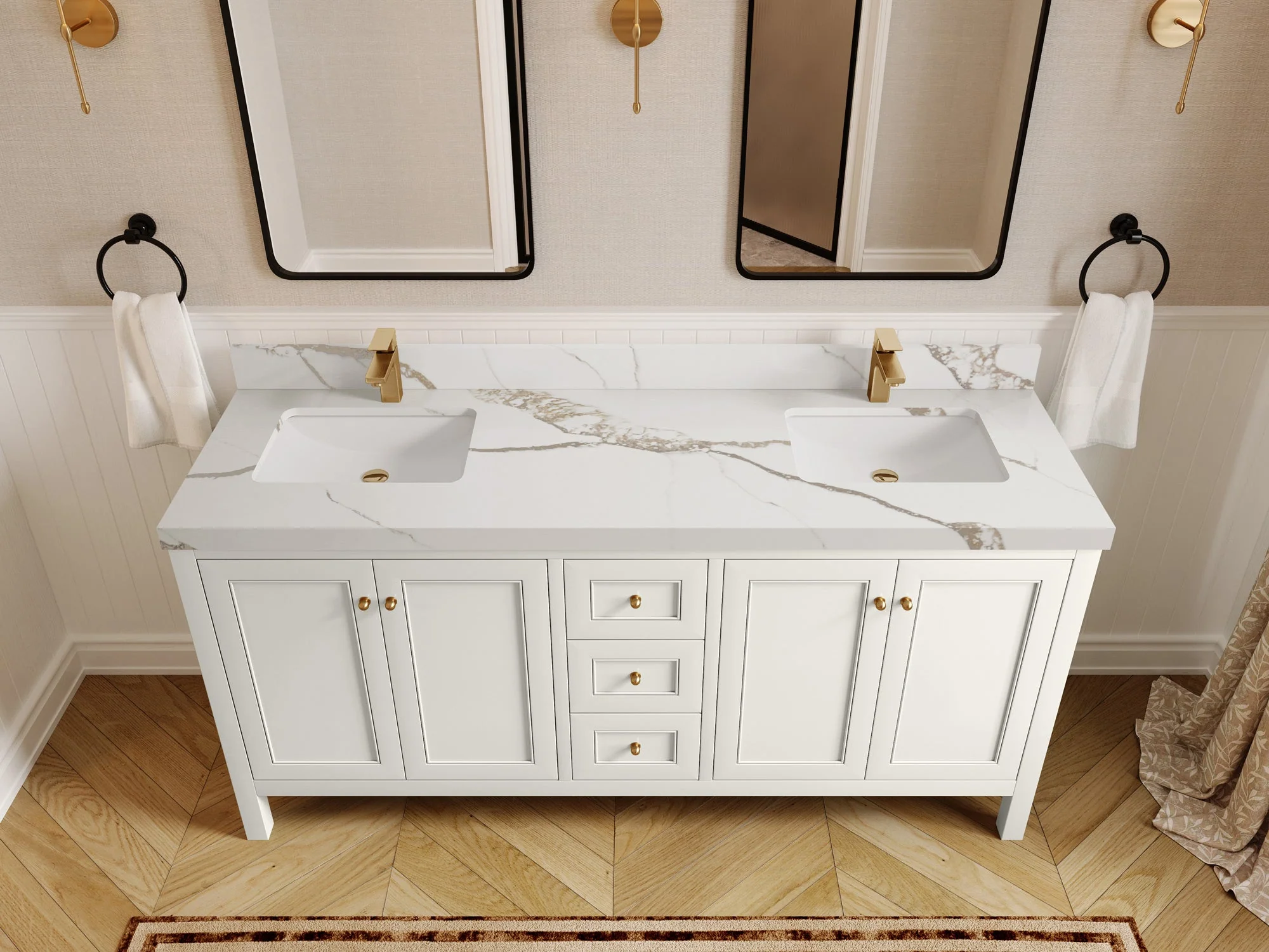 Nashville 72 in. W x 22 in. D Double Sink Bathroom Vanity - Image 30