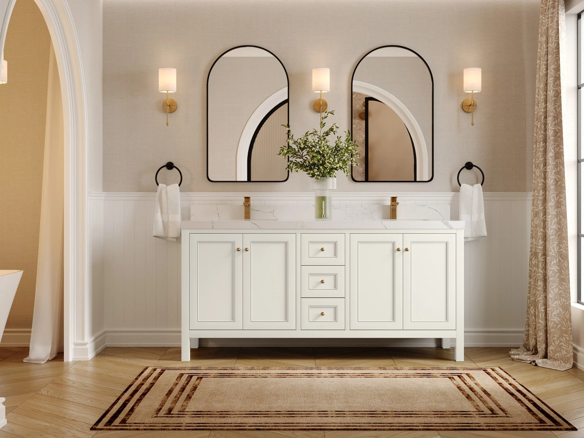 Nashville 72 in. W x 22 in. D Double Sink Bathroom Vanity - Image 4