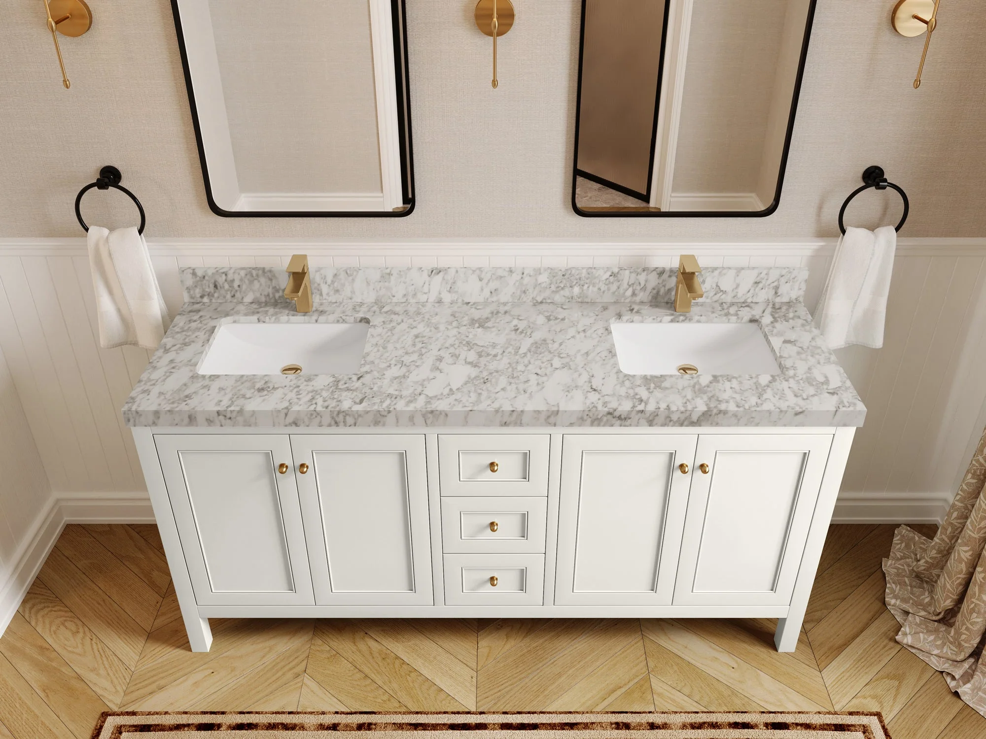 Nashville 72 in. W x 22 in. D Double Sink Bathroom Vanity - Image 40