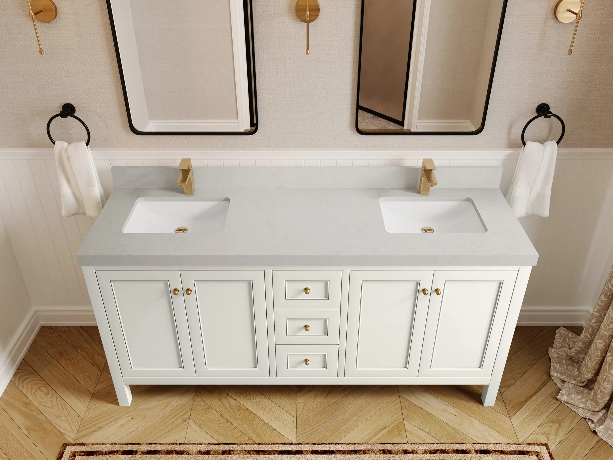 Nashville 72 in. W x 22 in. D Double Sink Bathroom Vanity - Image 42