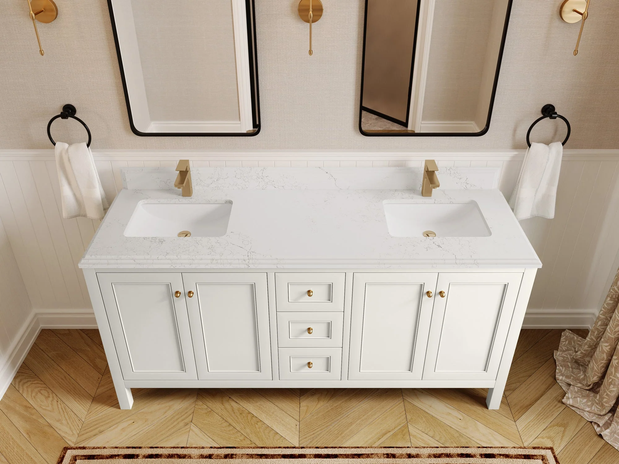 Nashville 72 in. W x 22 in. D Double Sink Bathroom Vanity - Image 46