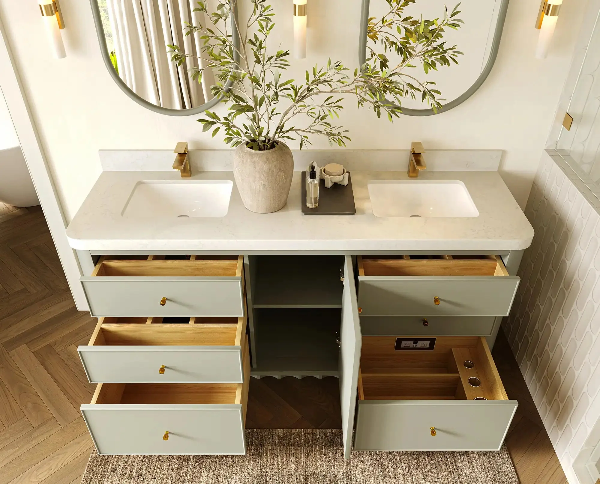 Orlando 72 in. W x 22 in. D Double Sink Bathroom Vanity - Image 4