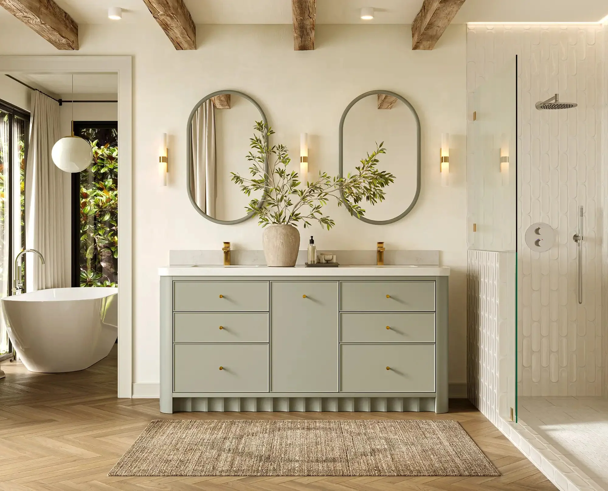 Orlando 72 in. W x 22 in. D Double Sink Bathroom Vanity - Image 5