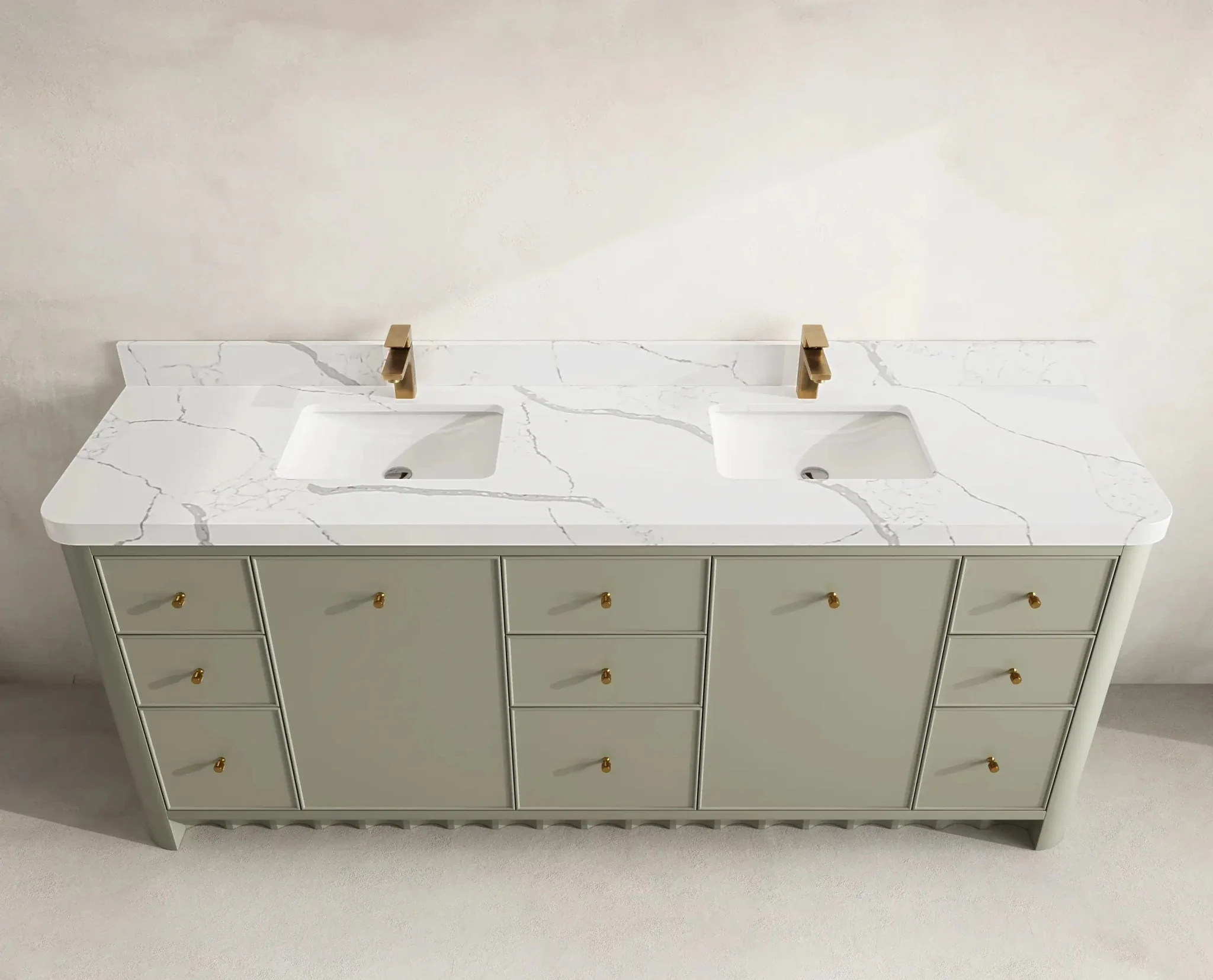 Orlando 84 in. W x 22 in. D Double Sink Bathroom Vanity - Image 9