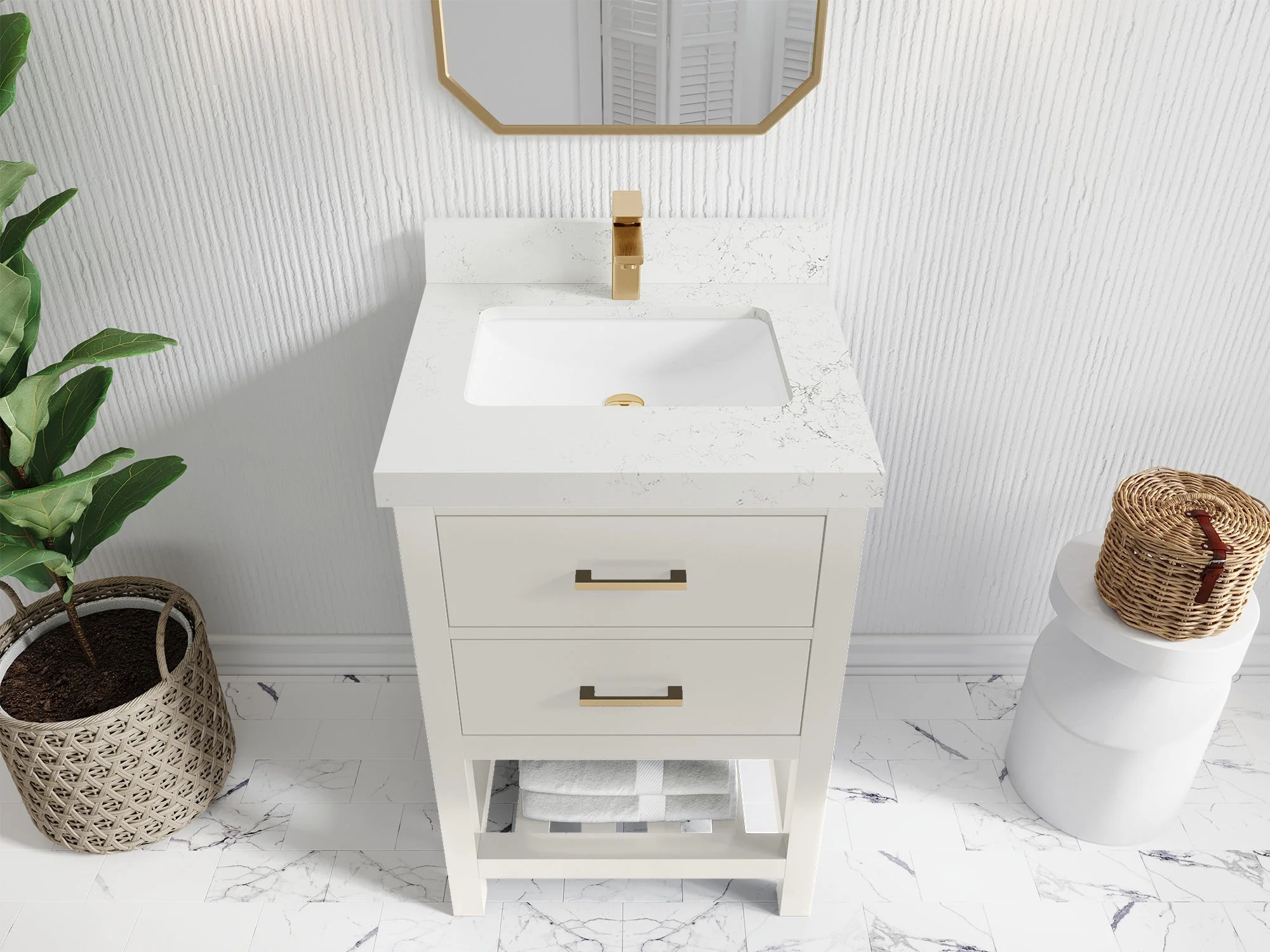 Parker 24 in. W x 22 in. D Single Sink Bathroom Vanity - Image 19