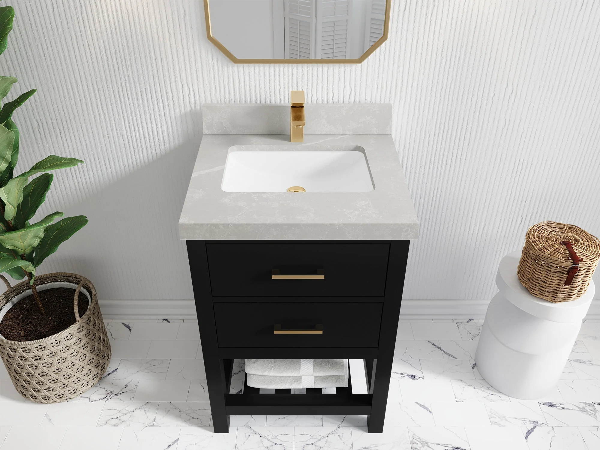 Parker 24 in. W x 22 in. D Single Sink Bathroom Vanity - Image 21