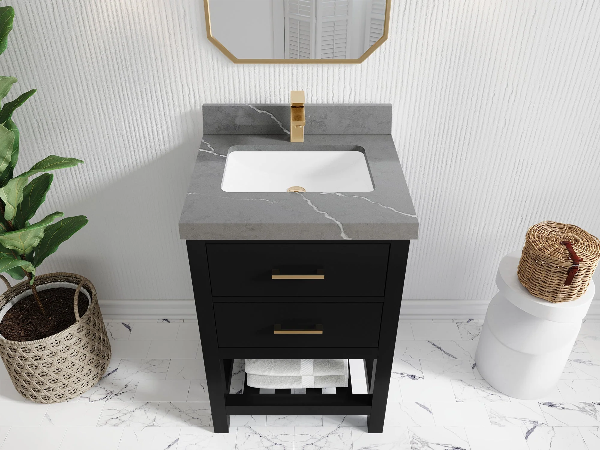 Parker 24 in. W x 22 in. D Single Sink Bathroom Vanity - Image 23