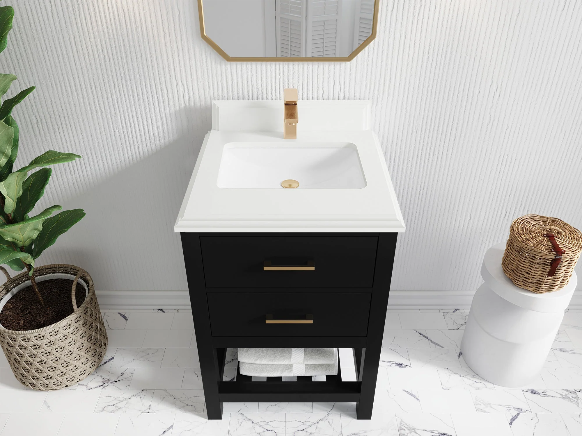 Parker 24 in. W x 22 in. D Single Sink Bathroom Vanity - Image 31