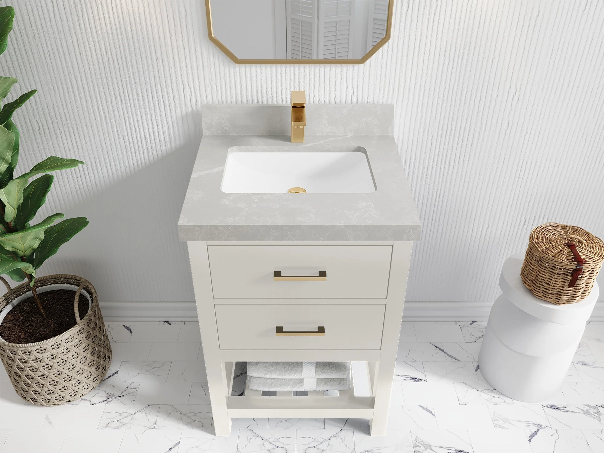 Parker 24 in. W x 22 in. D Single Sink Bathroom Vanity - Image 23