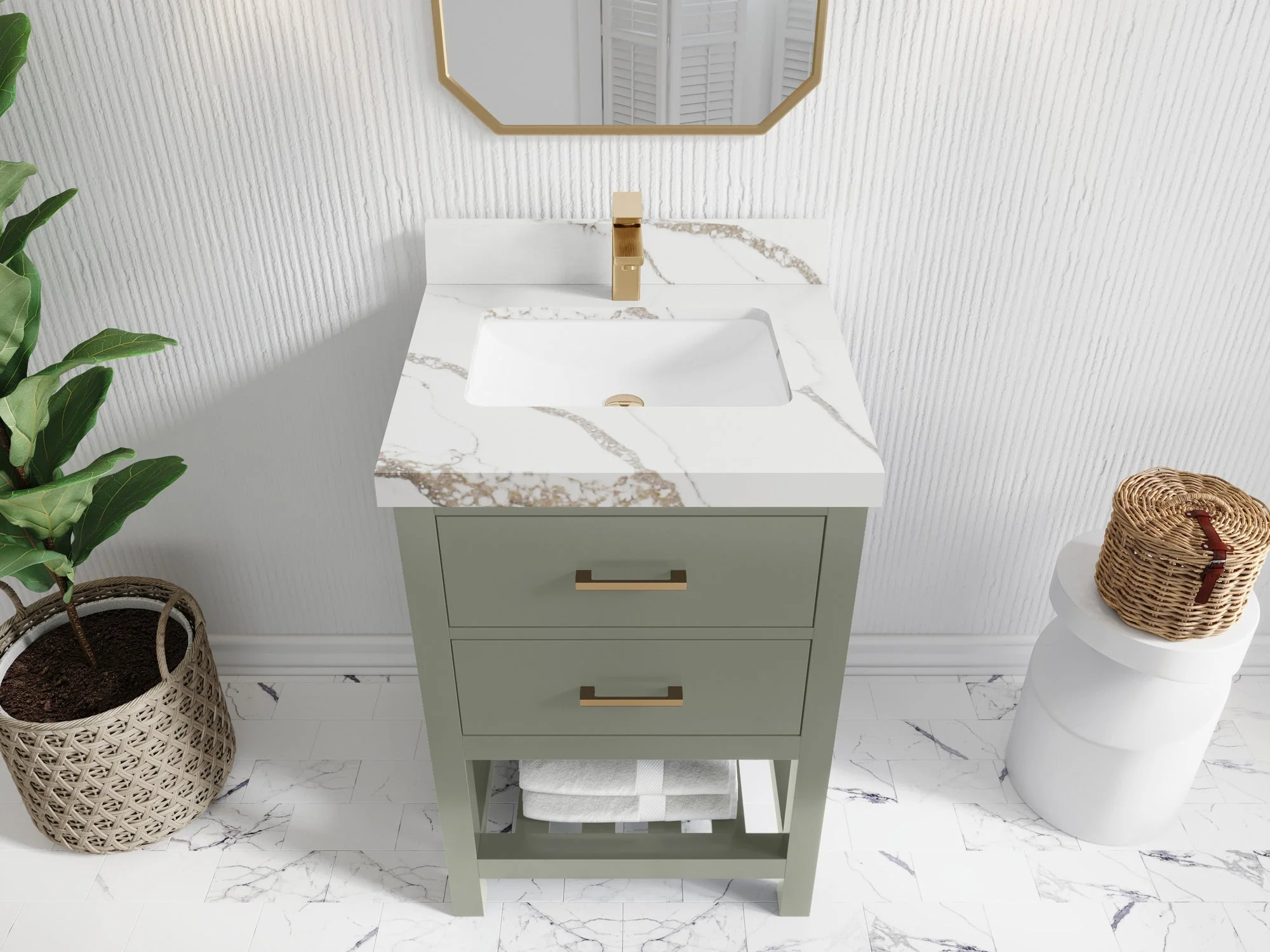 Parker 24 in. W x 22 in. D Single Sink Bathroom Vanity - Image 11
