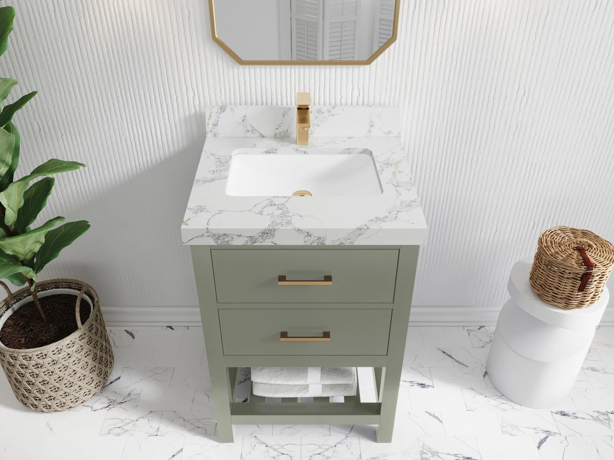 Parker 24 in. W x 22 in. D Single Sink Bathroom Vanity - Image 15