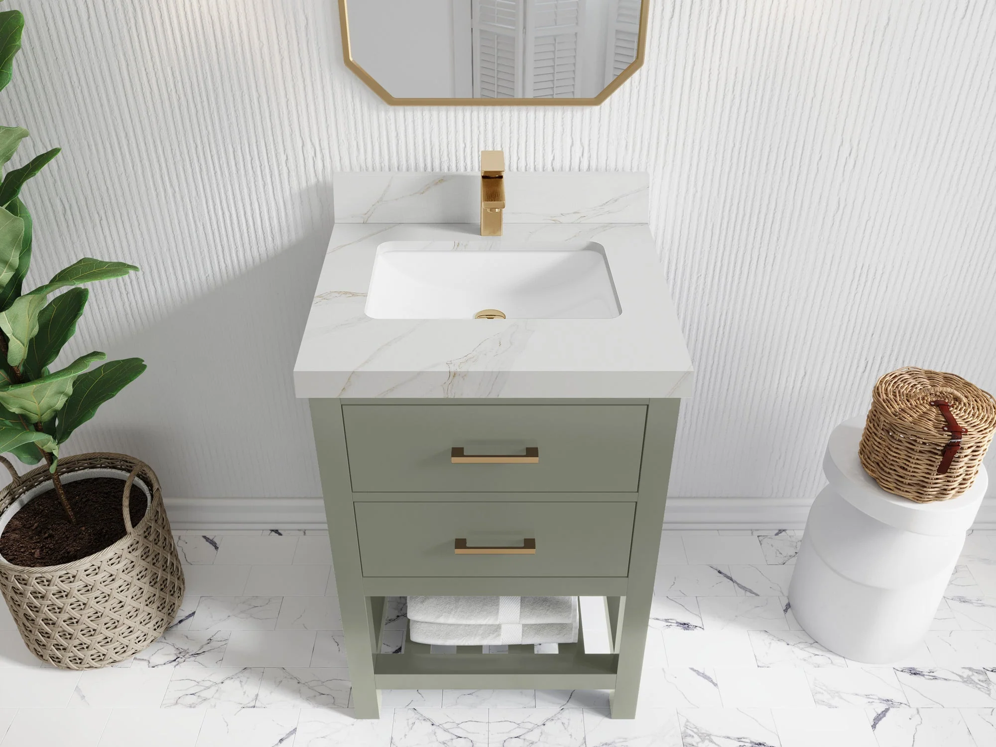 Parker 24 in. W x 22 in. D Single Sink Bathroom Vanity - Image 17