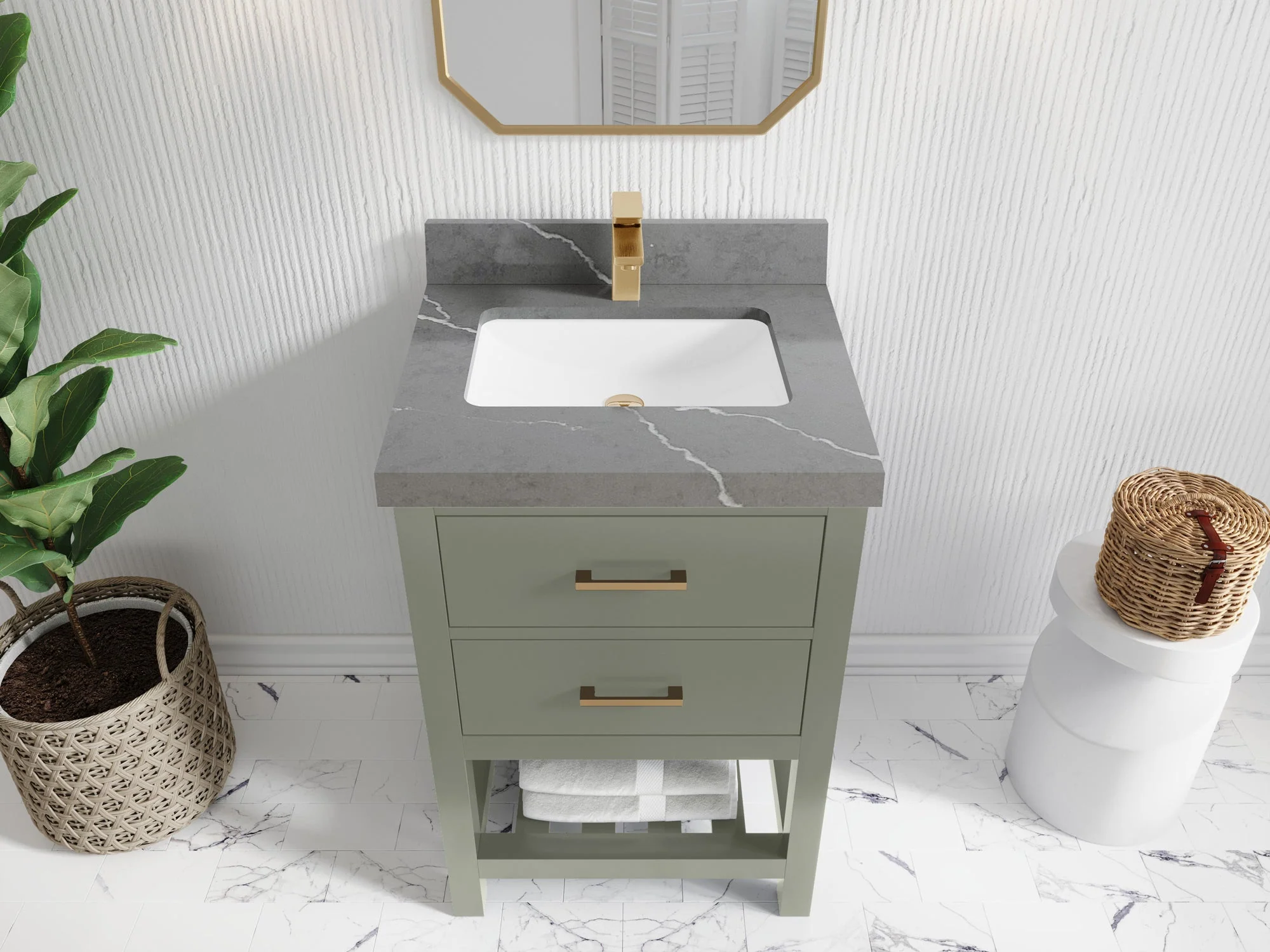 Parker 24 in. W x 22 in. D Single Sink Bathroom Vanity - Image 23