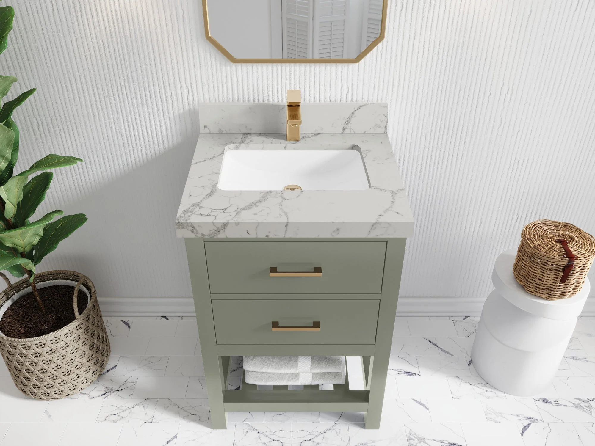 Parker 24 in. W x 22 in. D Single Sink Bathroom Vanity - Image 25