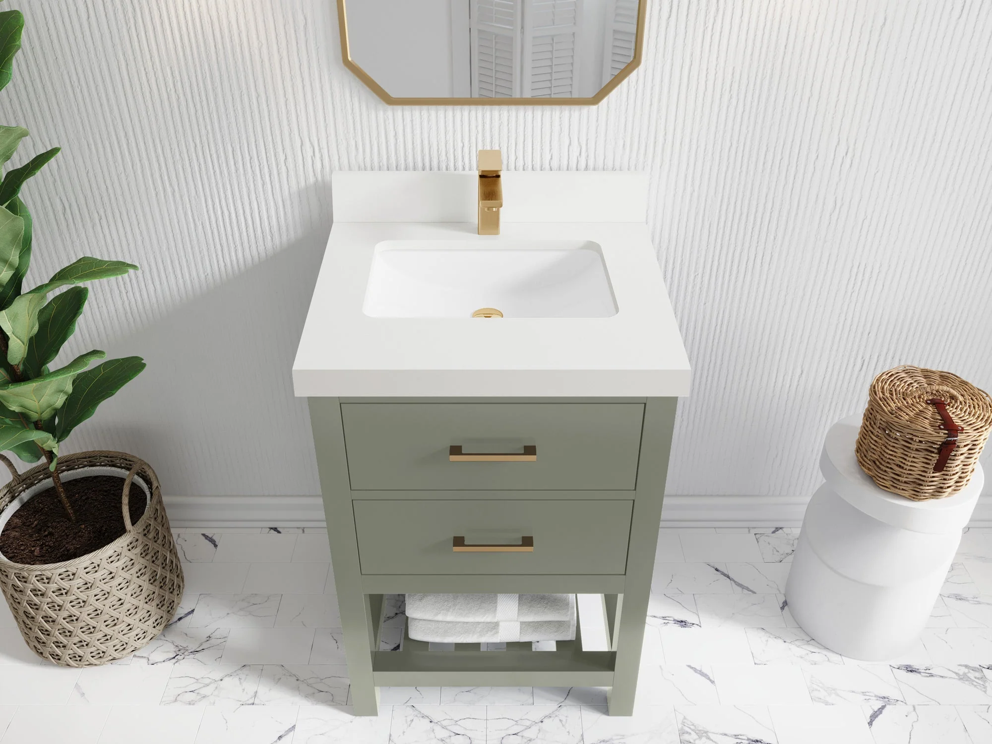 Parker 24 in. W x 22 in. D Single Sink Bathroom Vanity - Image 26