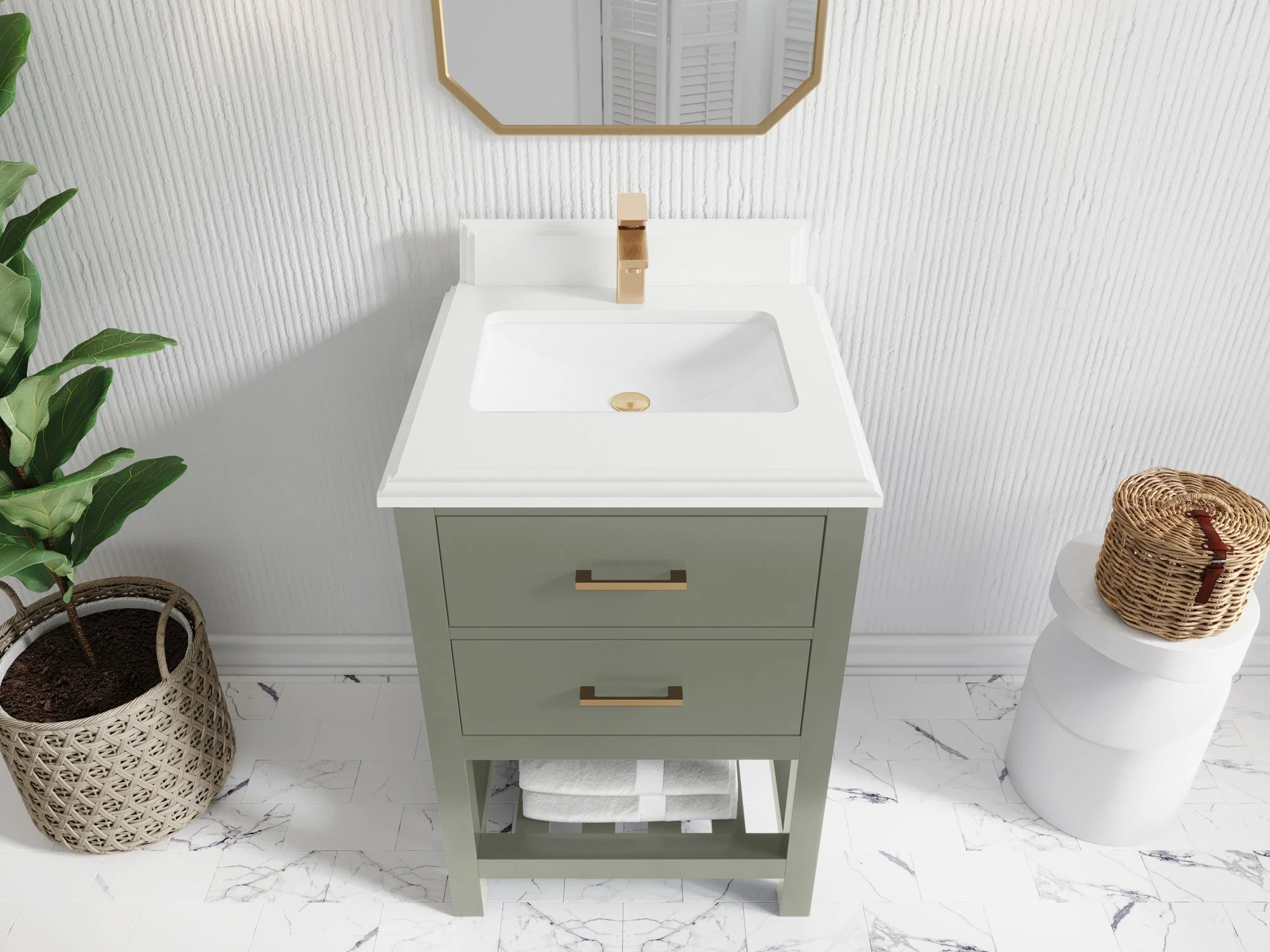 Parker 24 in. W x 22 in. D Single Sink Bathroom Vanity - Image 33