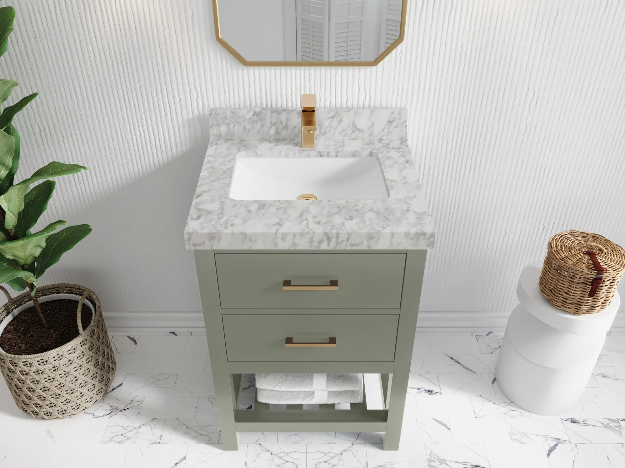 Parker 24 in. W x 22 in. D Single Sink Bathroom Vanity - Image 7