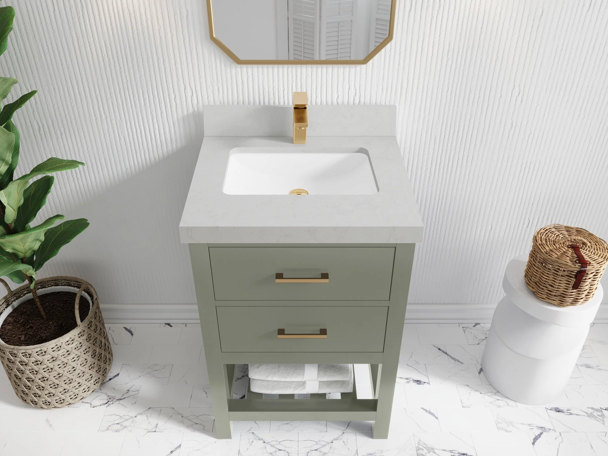 Parker 24 in. W x 22 in. D Single Sink Bathroom Vanity - Image 9