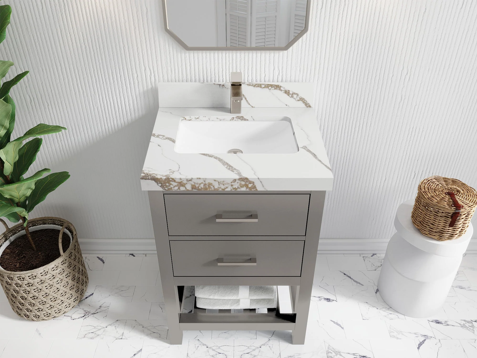 Parker 24 in. W x 22 in. D Single Sink Bathroom Vanity - Image 11