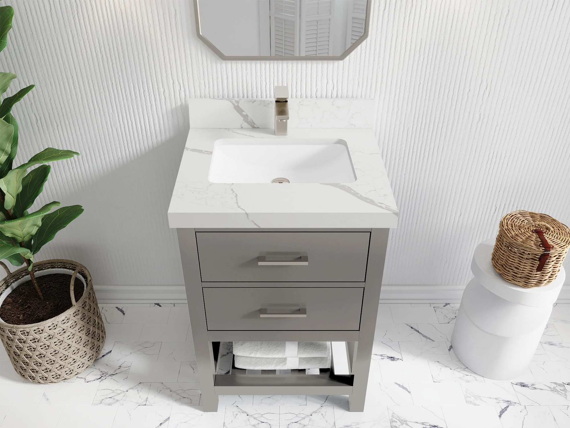 Parker 24 in. W x 22 in. D Single Sink Bathroom Vanity - Image 13