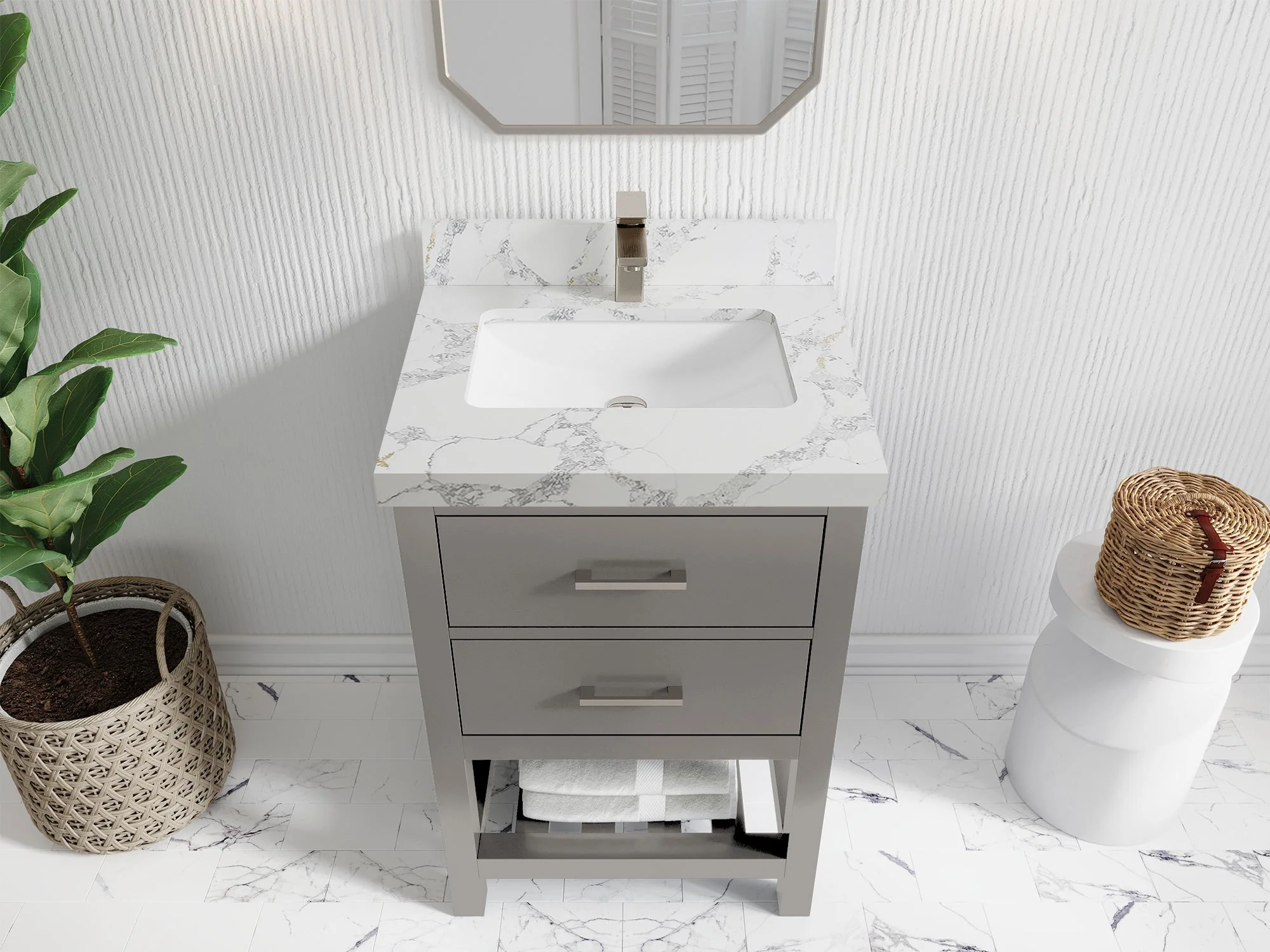 Parker 24 in. W x 22 in. D Single Sink Bathroom Vanity - Image 15