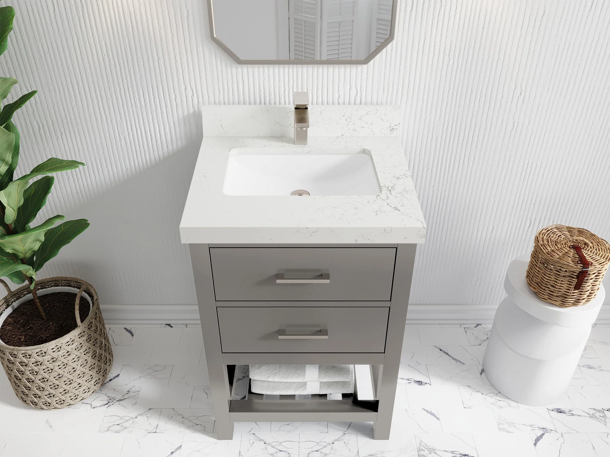 Parker 24 in. W x 22 in. D Single Sink Bathroom Vanity - Image 19