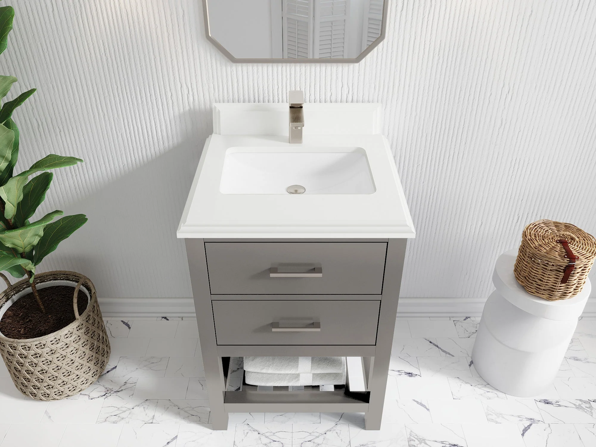 Parker 24 in. W x 22 in. D Single Sink Bathroom Vanity - Image 30