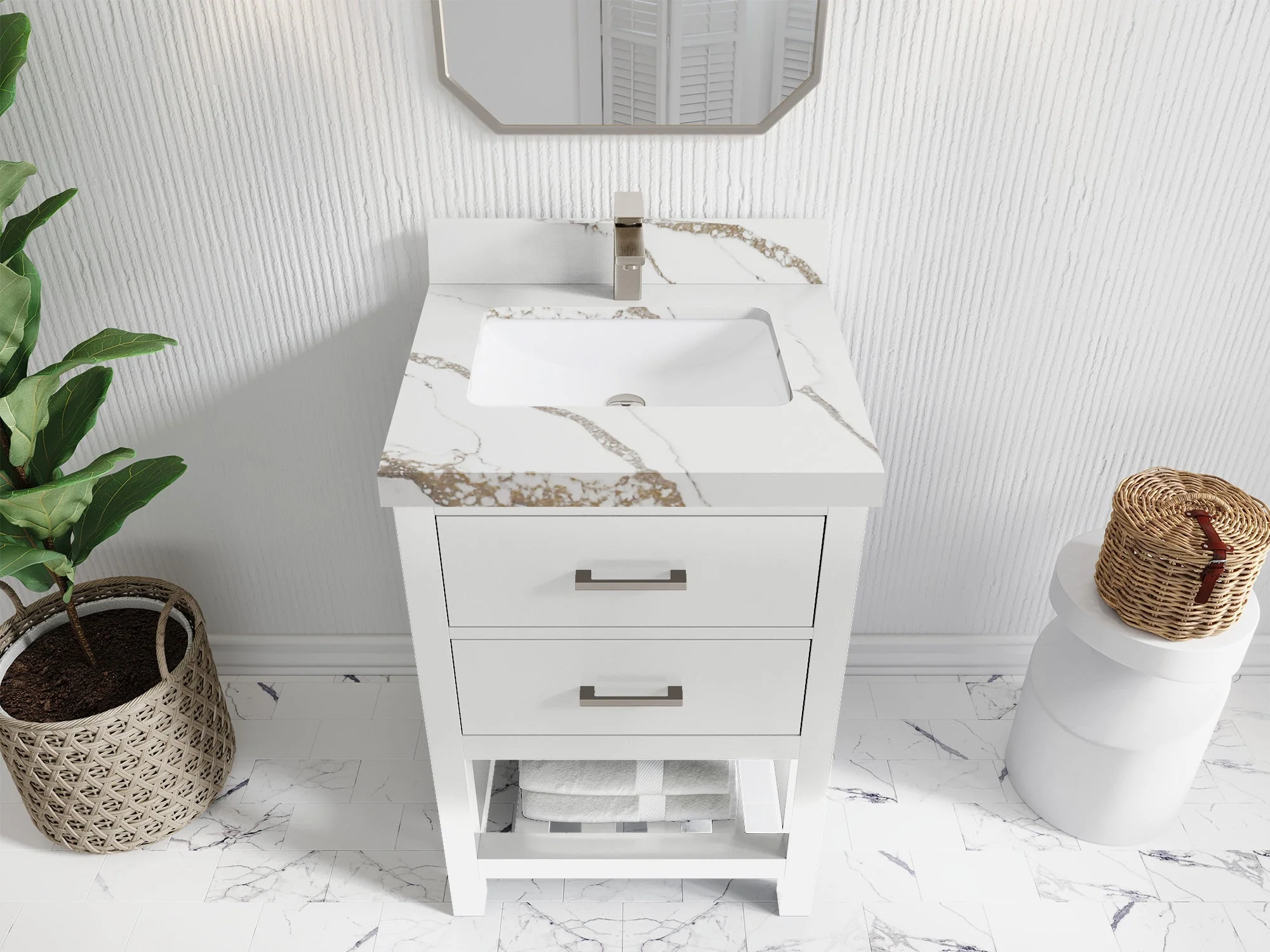 Parker 24 in. W x 22 in. D Single Sink Bathroom Vanity - Image 11