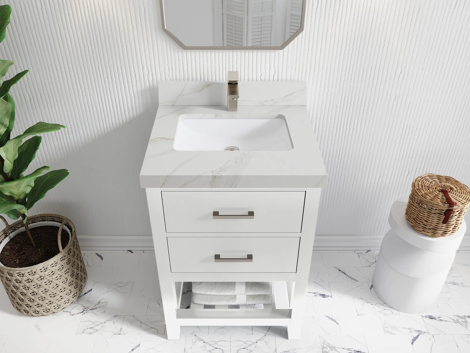 Parker 24 in. W x 22 in. D Single Sink Bathroom Vanity - Image 15