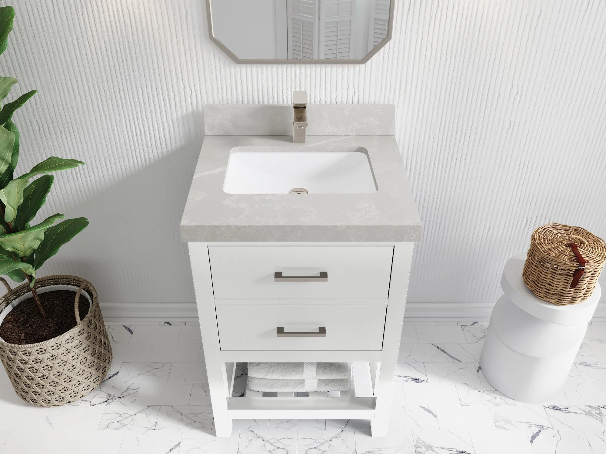 Parker 24 in. W x 22 in. D Single Sink Bathroom Vanity - Image 19