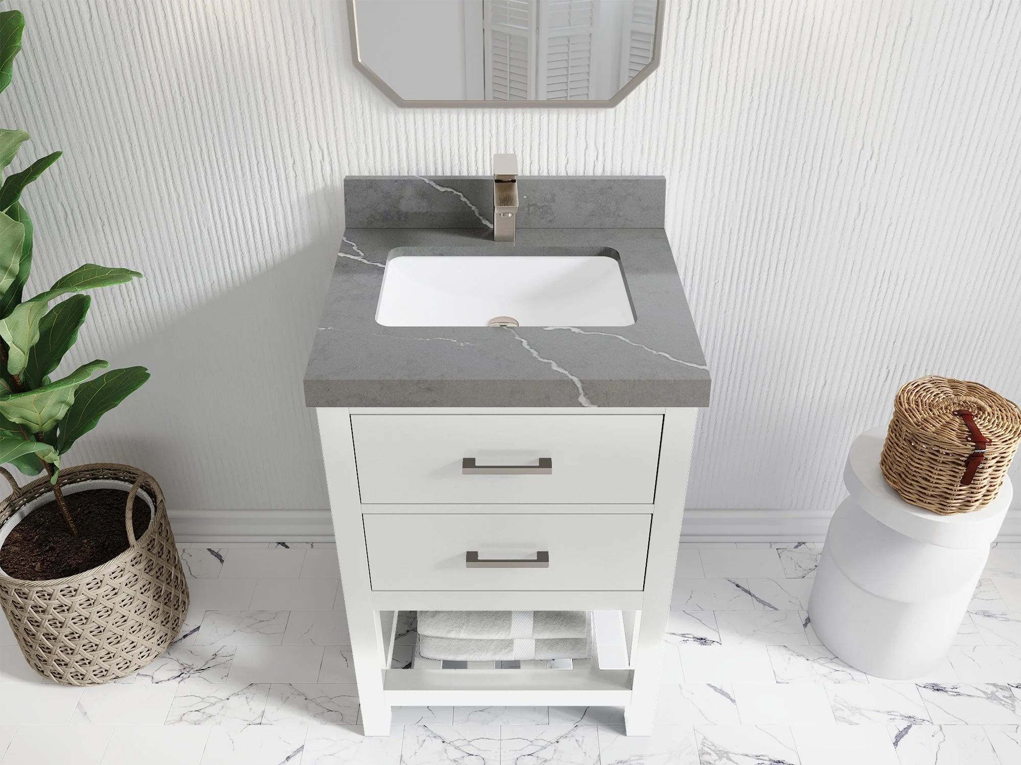 Parker 24 in. W x 22 in. D Single Sink Bathroom Vanity - Image 21