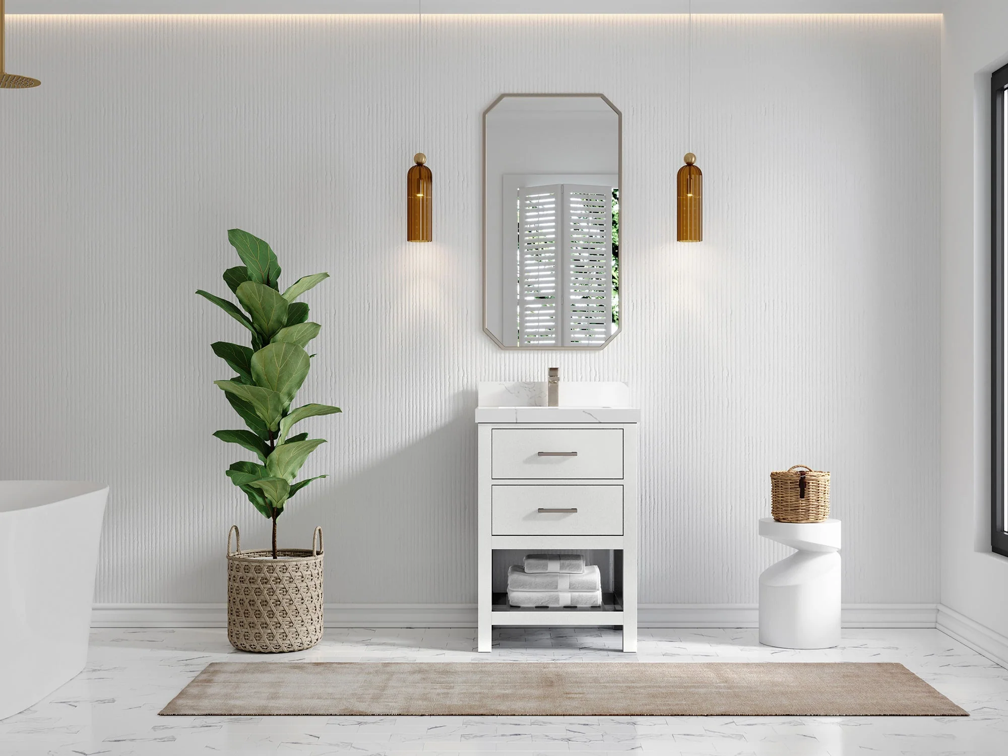 Parker 24 in. W x 22 in. D Single Sink Bathroom Vanity - Image 4
