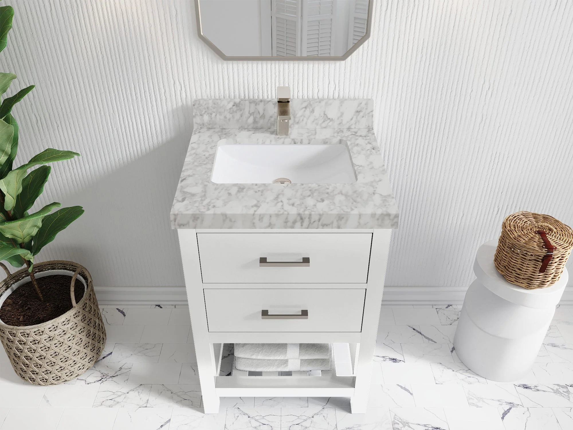 Parker 24 in. W x 22 in. D Single Sink Bathroom Vanity - Image 7