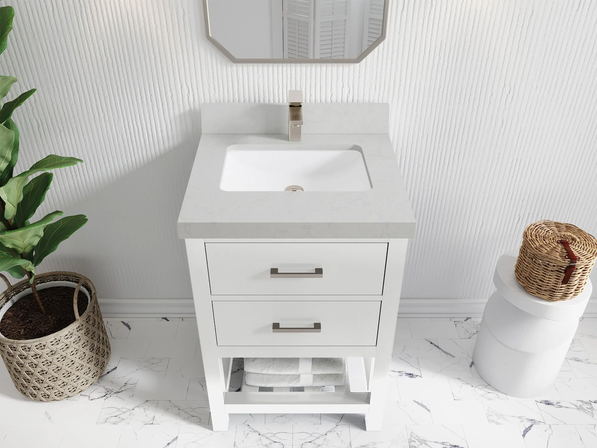 Parker 24 in. W x 22 in. D Single Sink Bathroom Vanity - Image 9