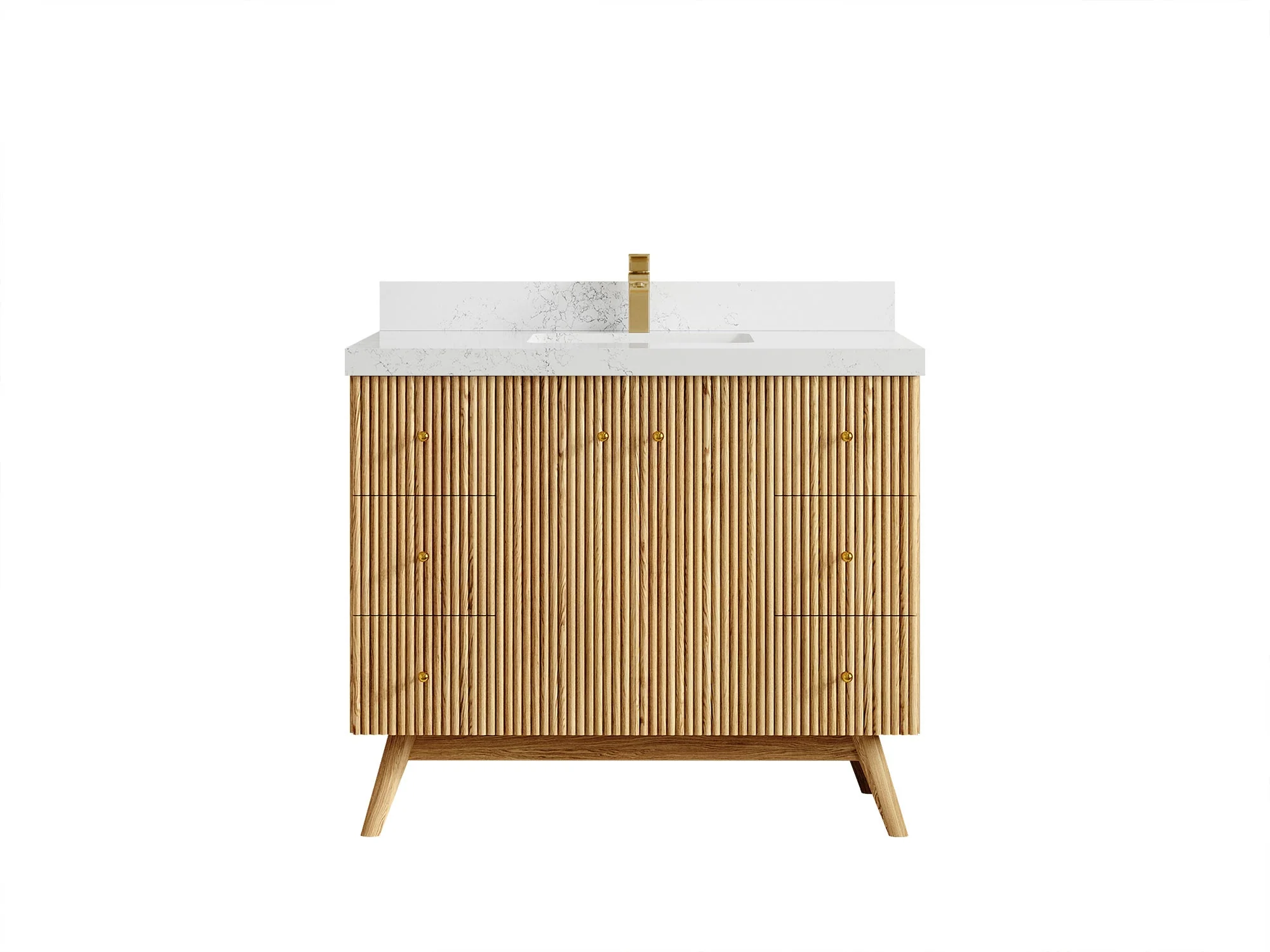 Pasadena White Oak 42 in. W x 22 in. D Single Sink Bathroom Vanity - Image 30