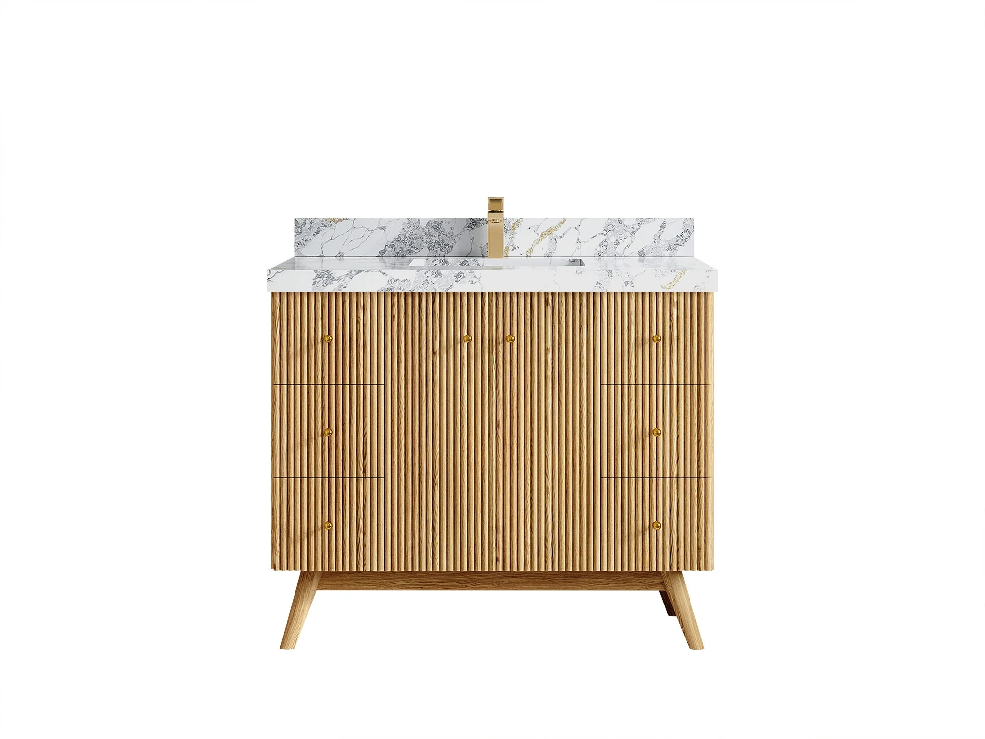 Pasadena White Oak 42 in. W x 22 in. D Single Sink Bathroom Vanity - Image 8