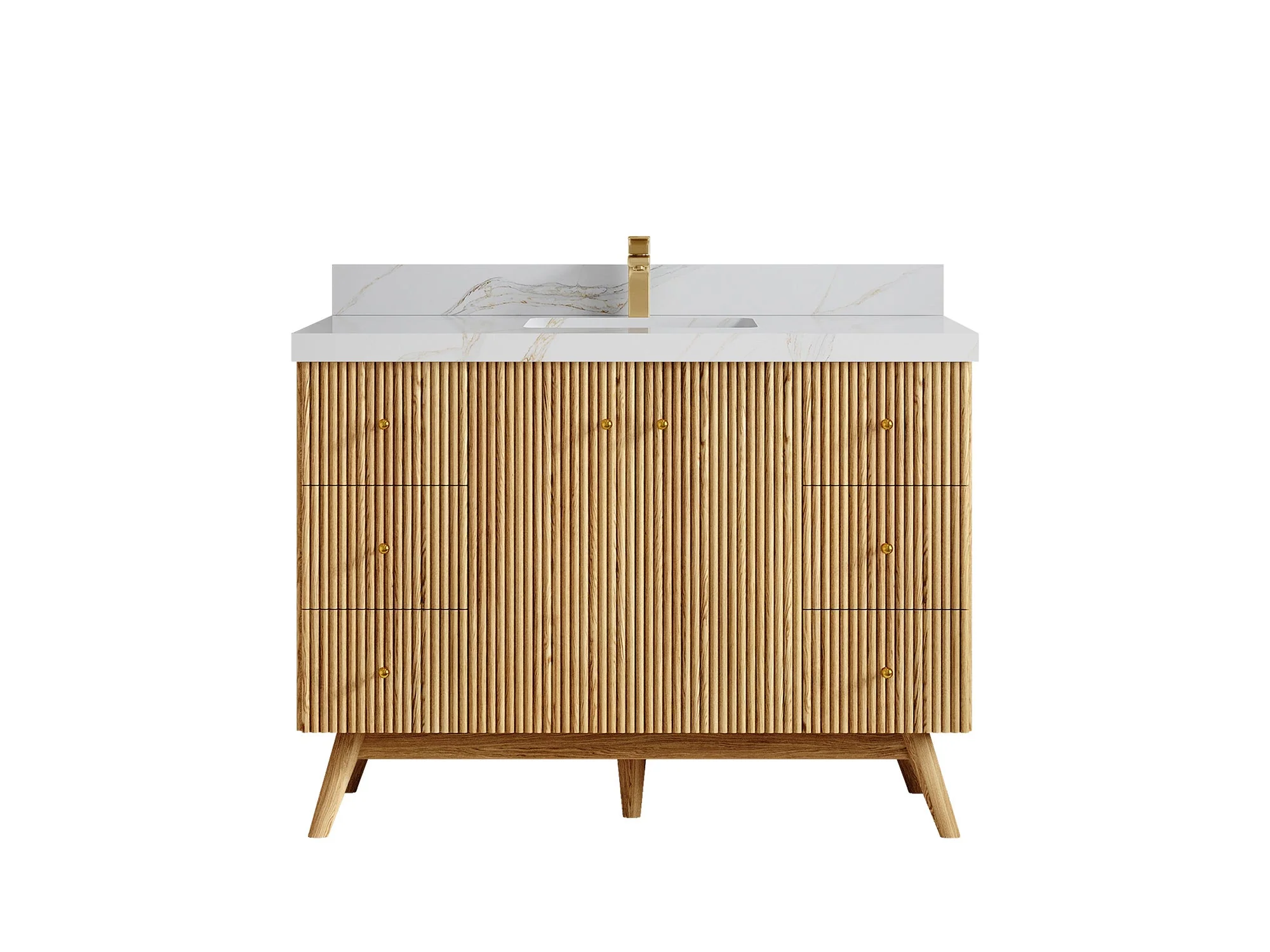 Pasadena White Oak 48 in. W x 22 in. D Single Sink Bathroom Vanity - Image 18