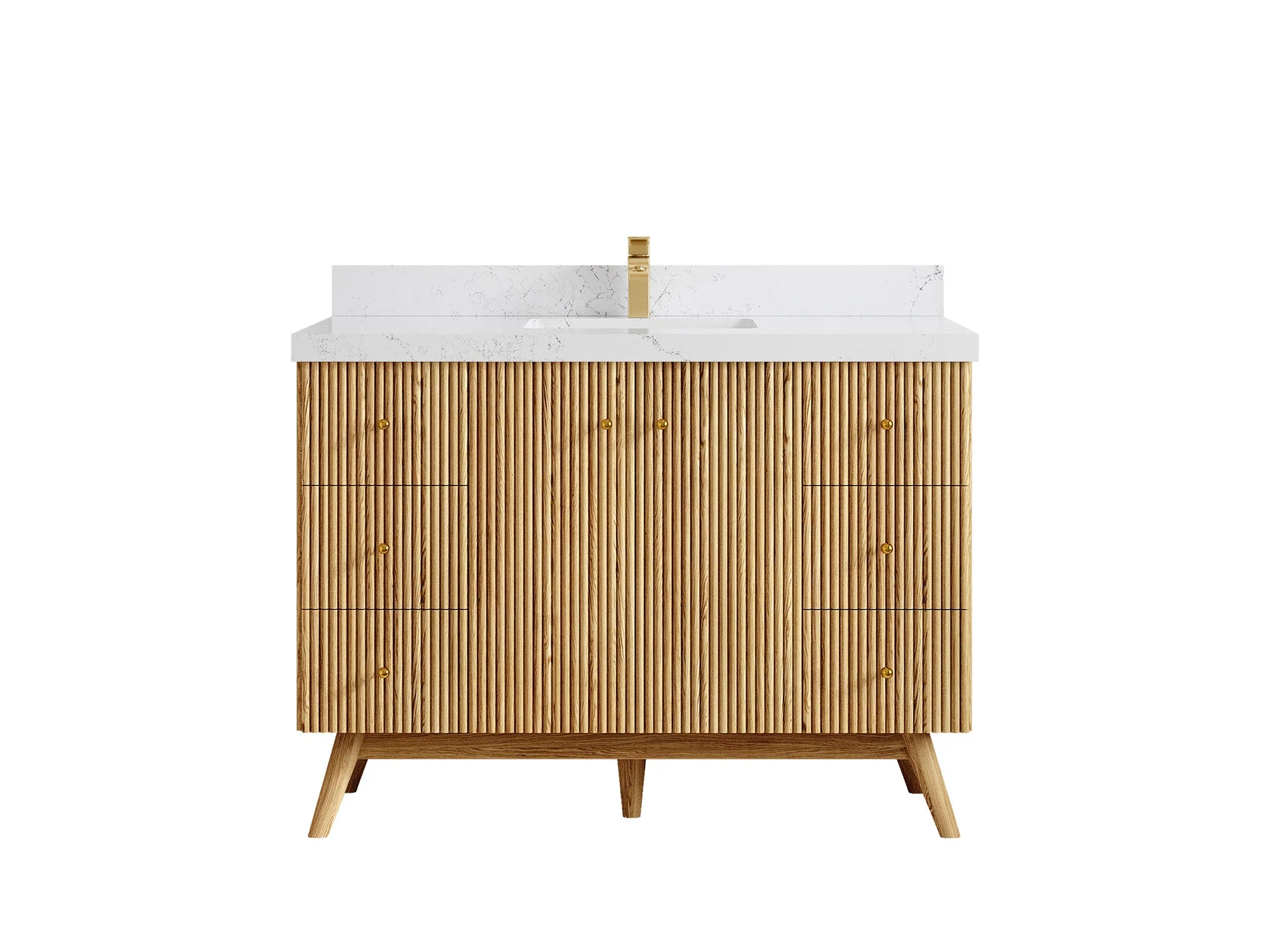 Pasadena White Oak 48 in. W x 22 in. D Single Sink Bathroom Vanity - Image 30