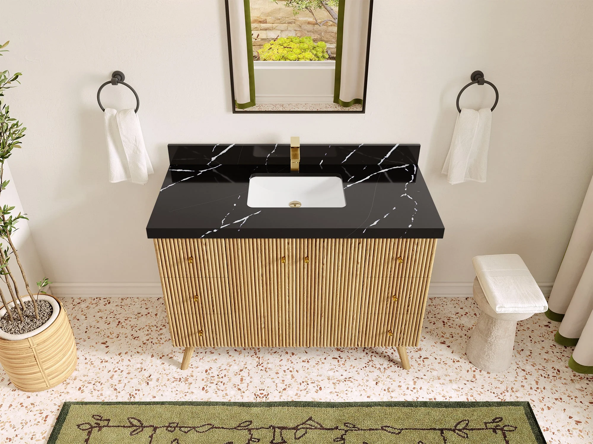 Pasadena White Oak 48 in. W x 22 in. D Single Sink Bathroom Vanity - Image 9