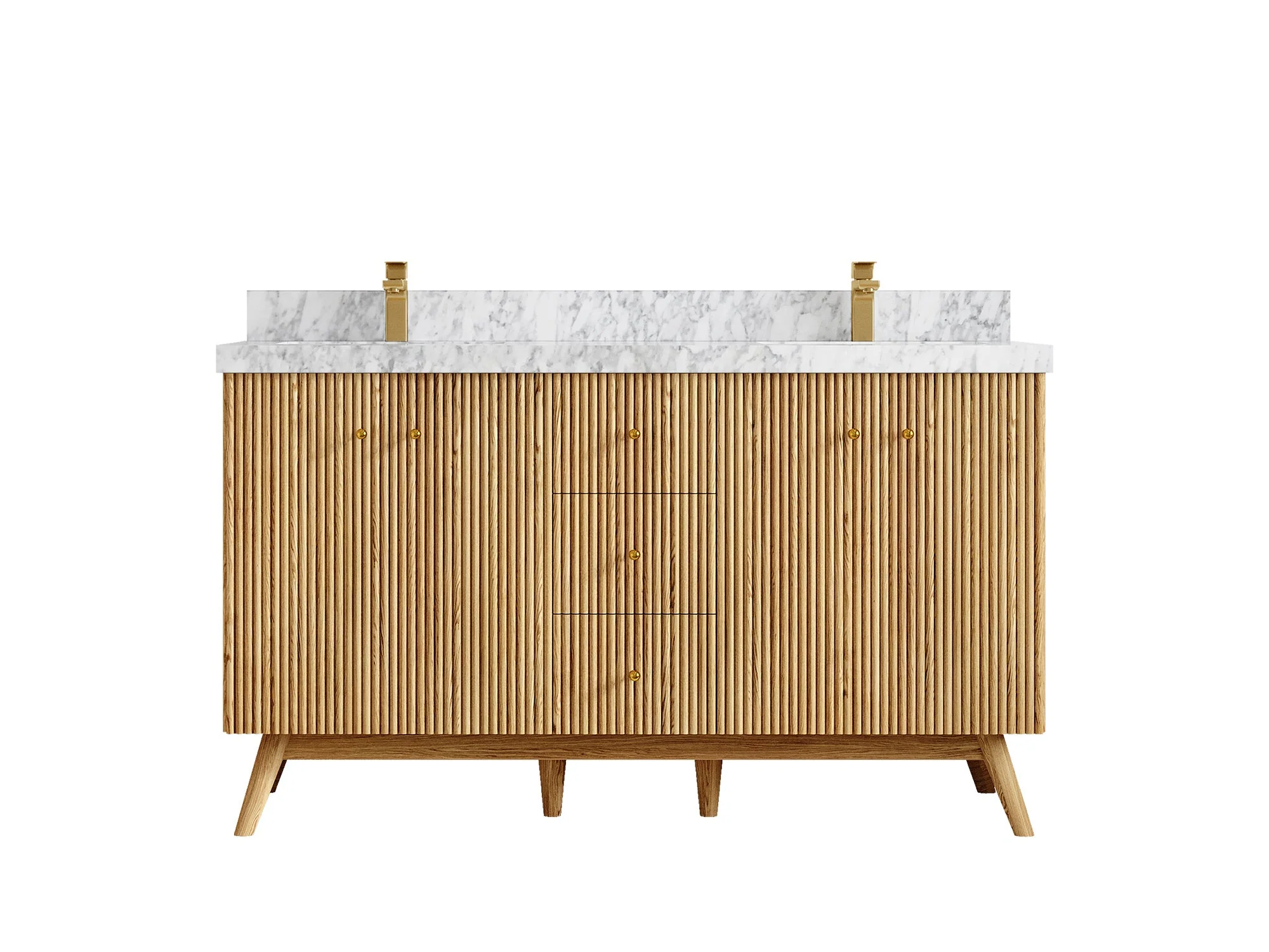 Pasadena White Oak 60 in. W x 22 in. D Double Sink Bathroom Vanity - Image 20